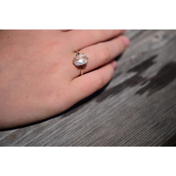 Engagement rings, raw diamond ring, raw stone ring, alternative engageme… - Picture 3 of 5